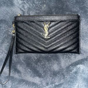 YSL large zipped pouch